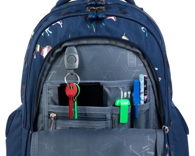 Školní batoh ST.RIGHT - HOLO UNICORN, 4 komorový