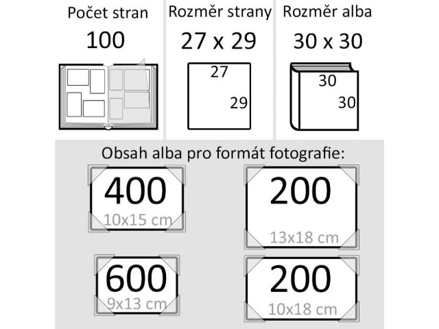 Fotoalbum na fotorůžky 100 stran Walther - FUN