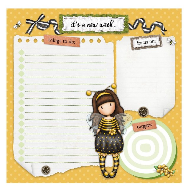 Santoro London Deník/Planner - dárková sada > varianta Bee-Loved