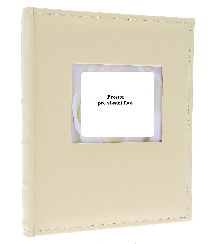 Fotoalbum 10×15/200 BEIGE – zasunovací fotoalbum z eko kůže
