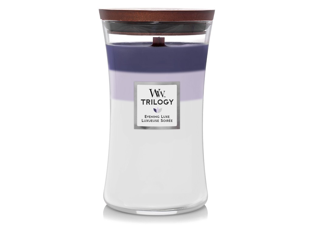 Svíčka Trilogy WoodWick Večerní luxus 609,5 g