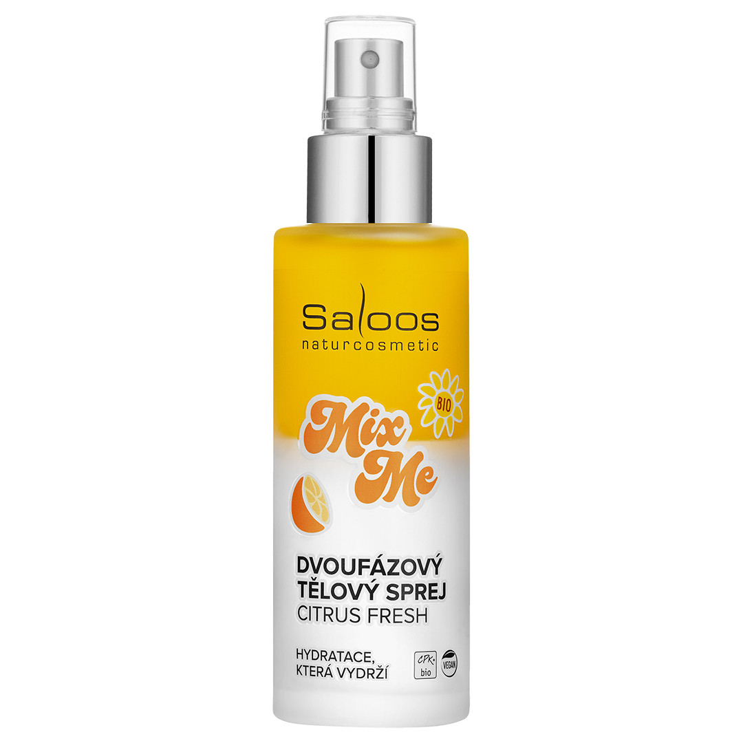 Saloos Dvoufázový tělový sprej Citrus Fresh – hydratační tělový olej ve spreji s citrusovou vůní