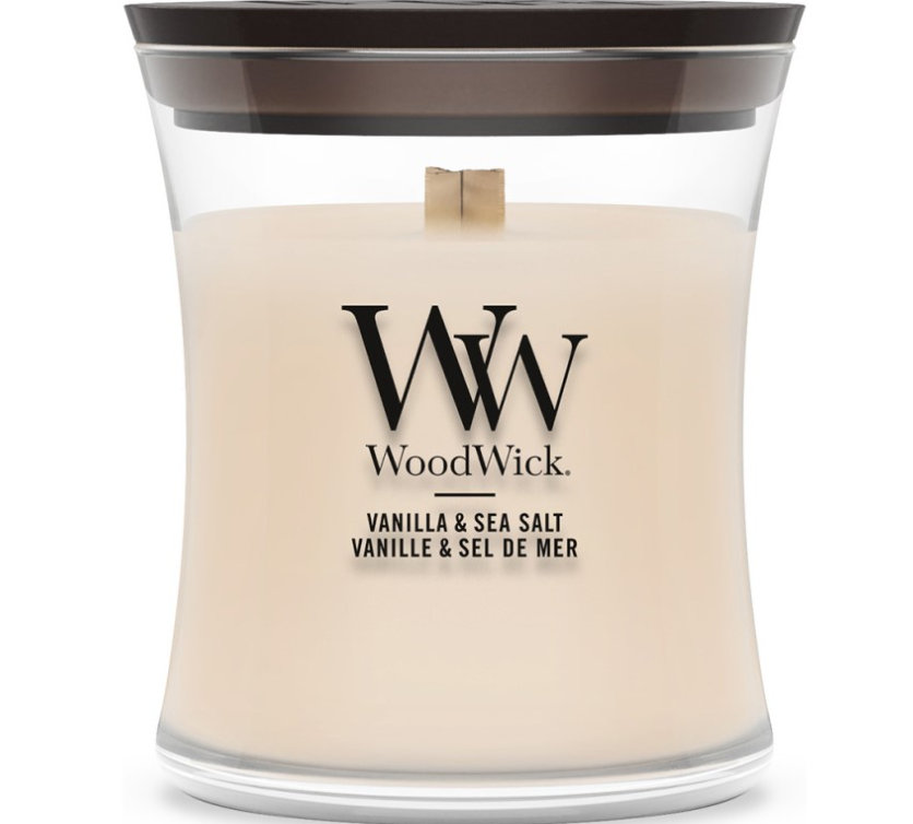 WoodWick Vanilla & Sea Salt váza malá 85 g – Vanilka a mořská sůl