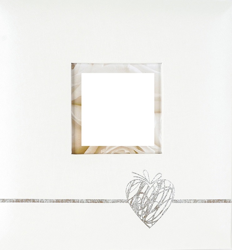 Svatební fotoalbum 10×15/200 Srdce – zasunovací album s perletí