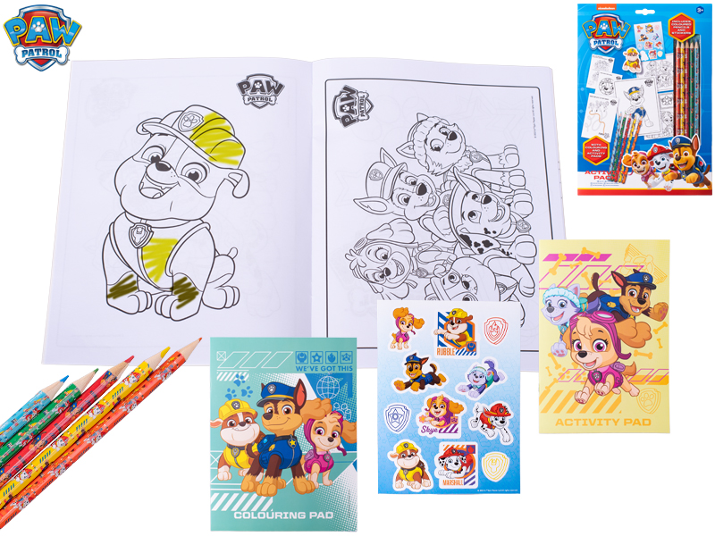Paw Patrol Kreativní omalovánky s nálepkami a pastelkami
