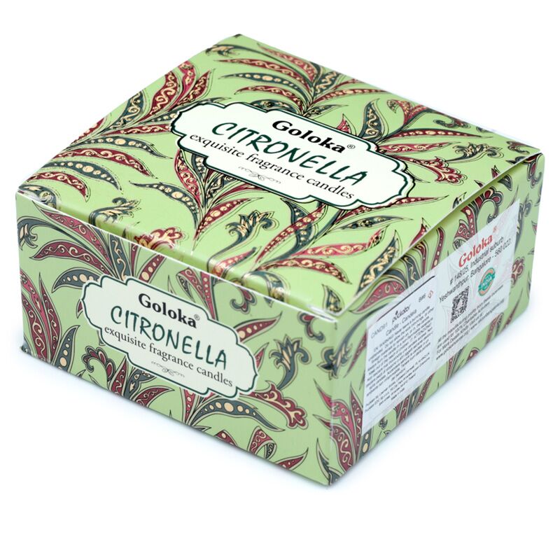 Goloka Svíčka v plechové krabičce Nag Champa Citronela