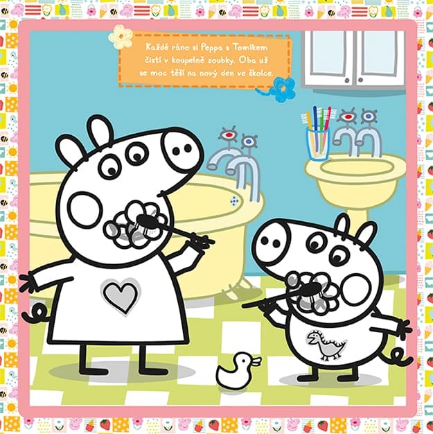 Omalovánky bez přetahování Prasátko Peppa 