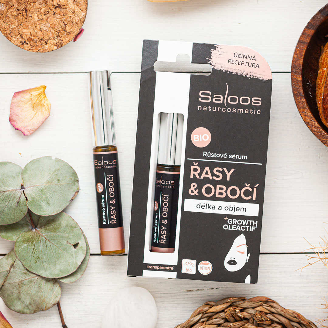 Bio sérum na řasy a obočí Saloos – přírodní péče