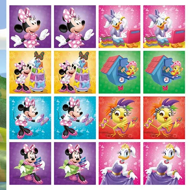 Pexeso Minnie s omalovánkami
