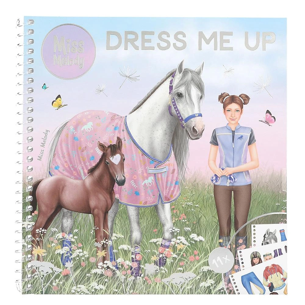 Miss Melody Kreativní sešit Dress Me Up se samolepkami