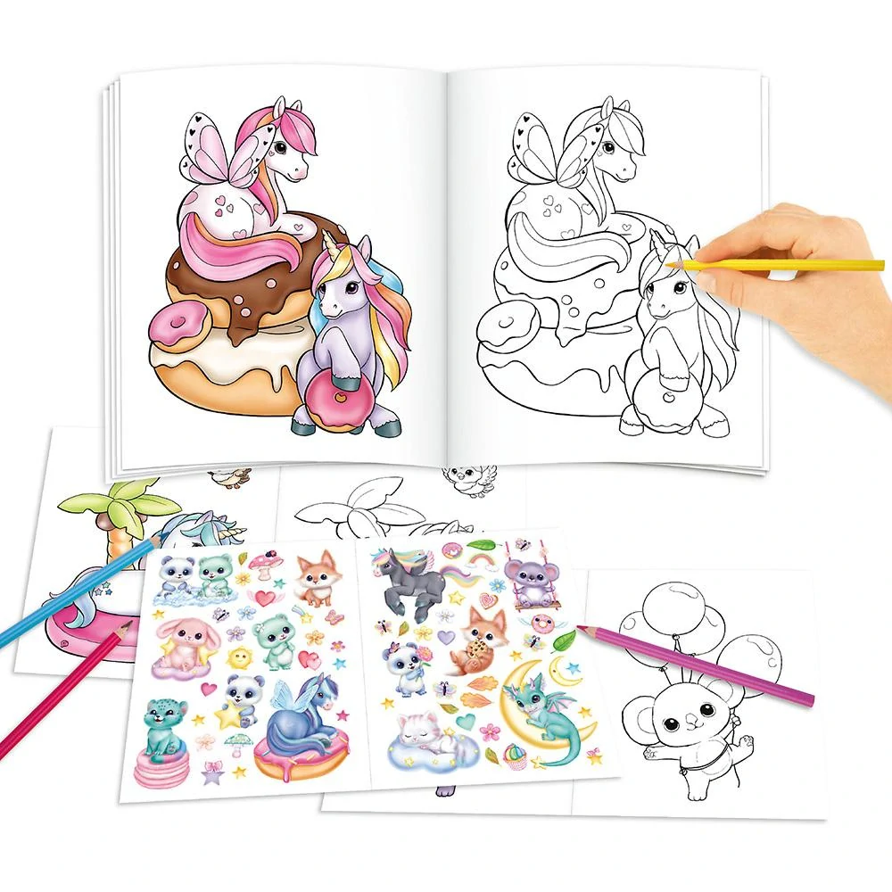 Ylvi Kreativní omalovánky se samolepkami Unicorn – 65 samolepek