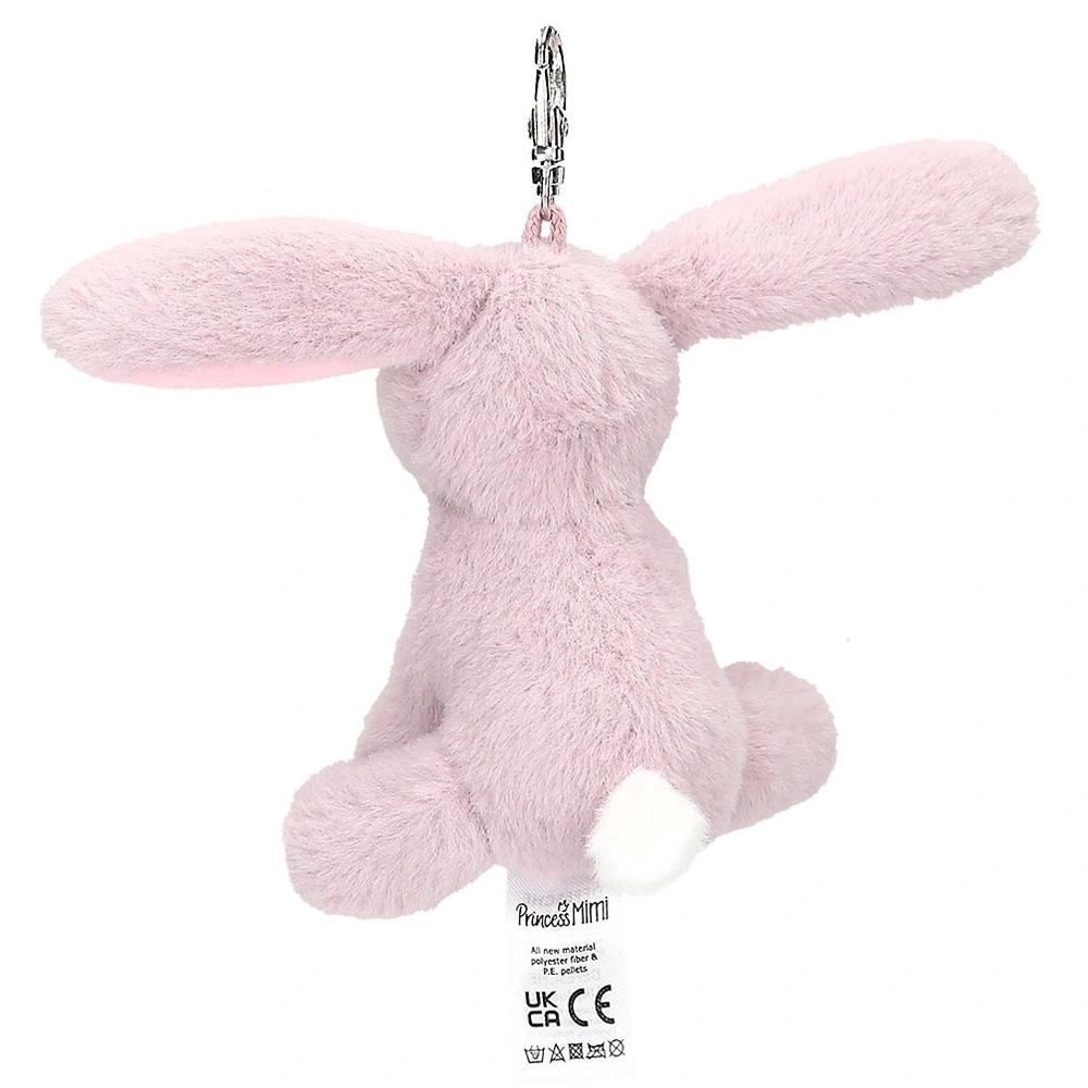 Princess Mimi Plyšový přívěsek na klíče králíček Nelly – lila, 9 cm