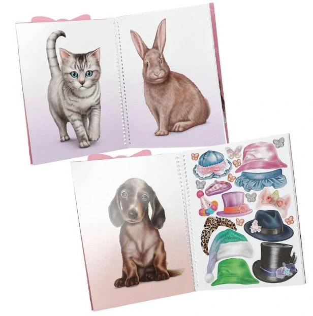 Top Model kreativní samolepkový sešit Cute Animals