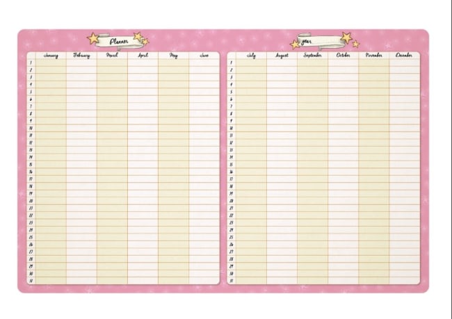 Santoro London Diář Denní plánovač Daily planner Purrrrrfect Love