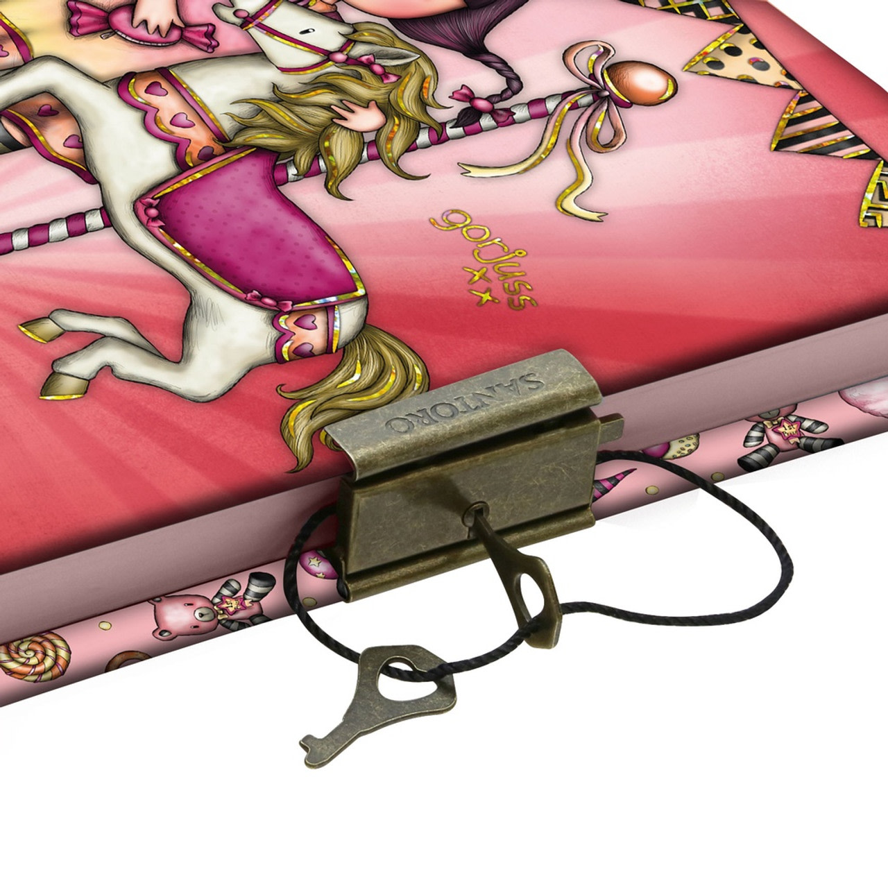 Santoro London Deníček se zámkem Carousel 272 stran