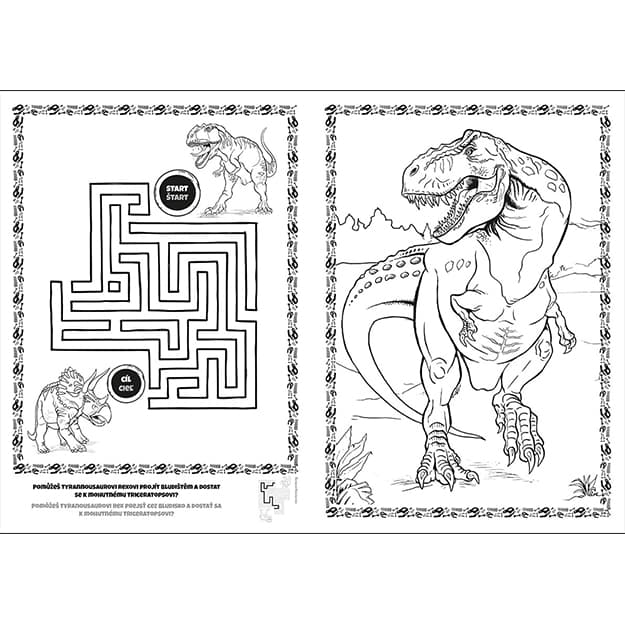 Dinosauři Omalovánky A4 + zábavné aktivity