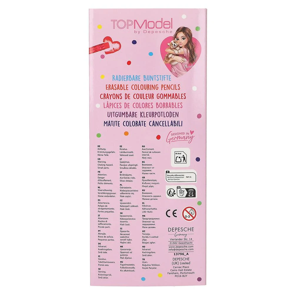 Top Model Pastelky gumovatelné Hayden & Candy – 10 barev