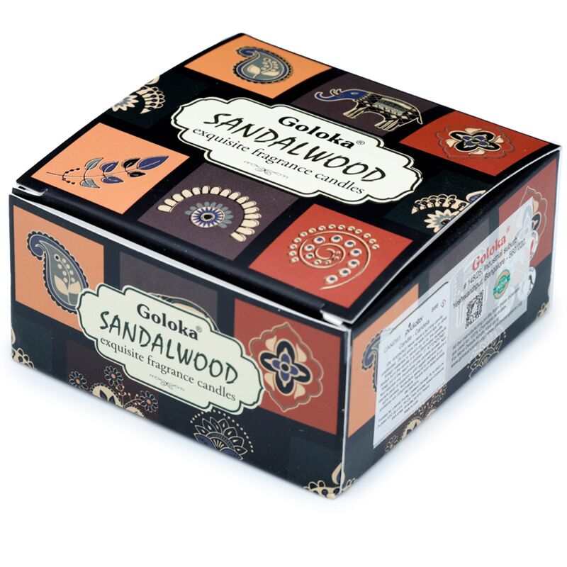 Goloka Svíčka v plechové krabičce Nag Champa Santalové dřevo