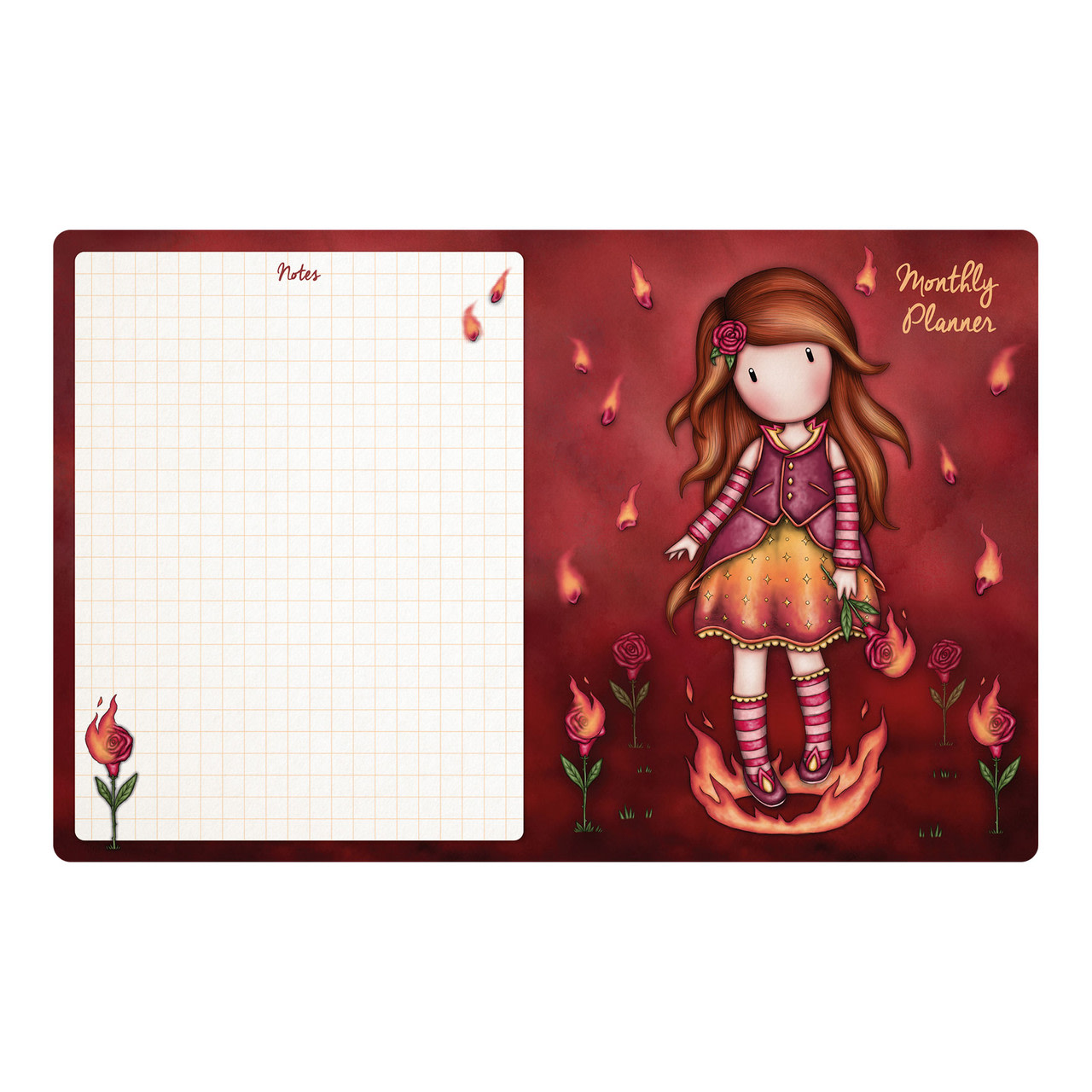 Santoro London Daily Planner - nedatovaný diář - Smitten Kitten