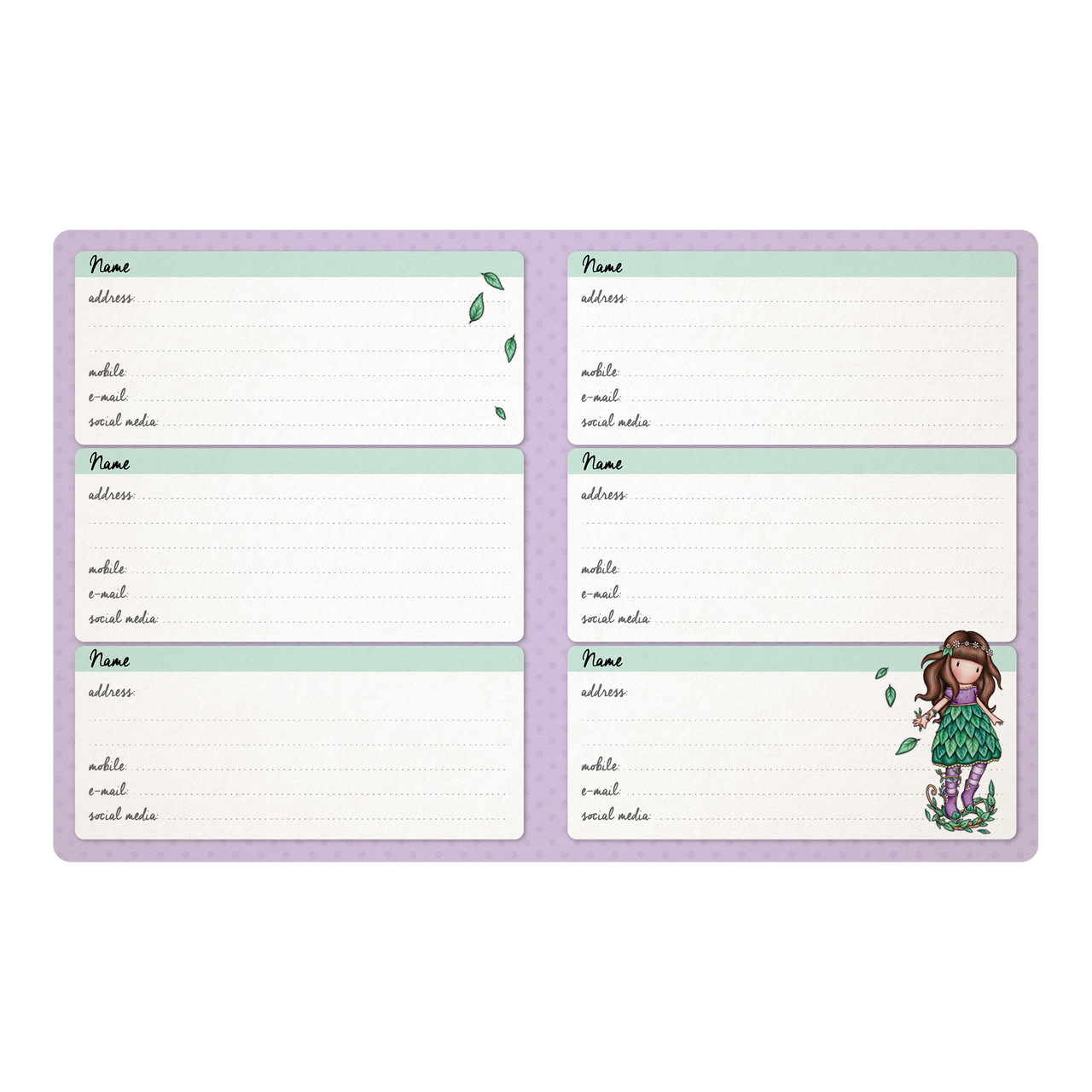Santoro London Diář Denní plánovač Daily planner Purrrrrfect Love