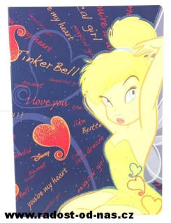 Sešit A4 Tinker Bell - čtverečkovaný