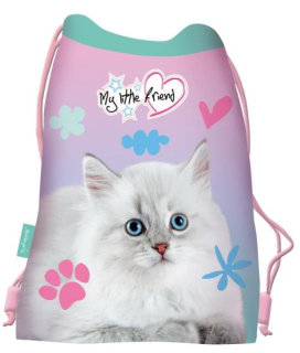 Sáček na přezůvky - sportovní vak MY LITTLE FRIEND PASTEL CAT