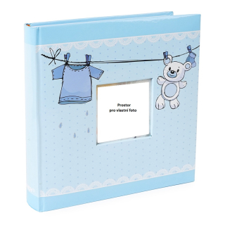 Dětské fotoalbum 10×15/200 LEASH – modré, šitá vazba