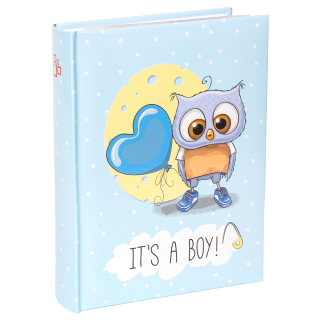 Dětské fotoalbum 10×15/200 Sovička – modré, zasunovací album
