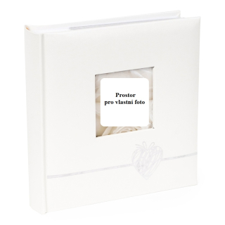 Svatební fotoalbum 10×15/200 Srdce – zasunovací album s perletí