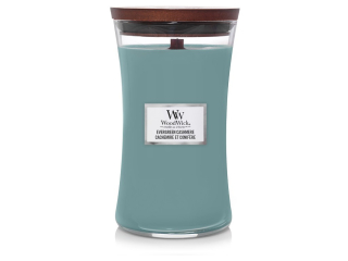 WoodWick Svíčka vysoká váza 609.5 g Kašmír a lesní jehličnany