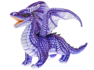 Plyšový drak fialový 45 cm