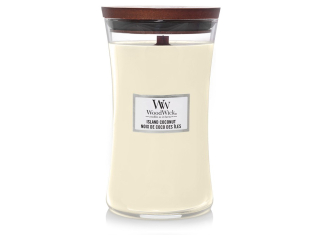 WoodWick Svíčka vysoká váza 609.5 g Kokosový ostrov