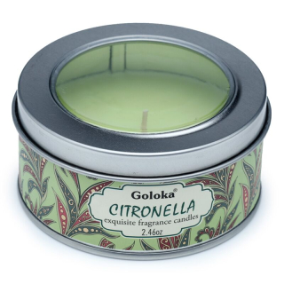 Goloka Svíčka v plechové krabičce Nag Champa Citronela