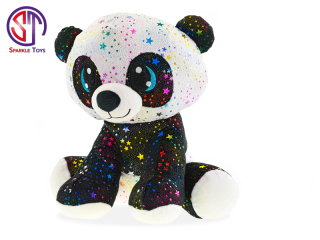 Velká plyšová PANDA Star Sparkle, sedící 37 cm