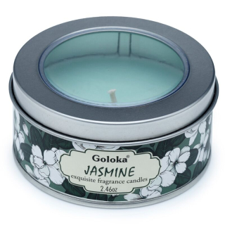 Goloka Svíčka v plechové krabičce Nag Champa Jasmín