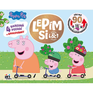 Prasátko Peppa Lepím si znovu a znovu + omalovánky