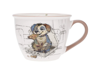 Hrnek 550 ml Pejsek s pizzou - BUG ART KOOKS 