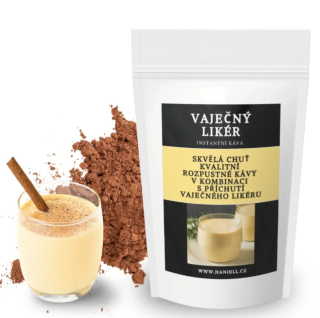 Rozpustná káva Vaječný likér – sladká a krémová chuť