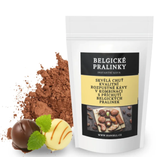 Rozpustná káva Belgické pralinky – sladká čokoládovo-oříšková chuť