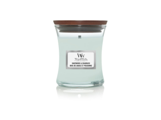WoodWick Sagewood & Seagrass – malá svíčka váza 85 g