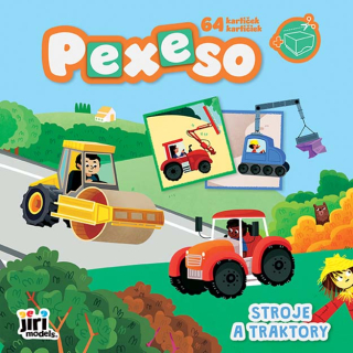 Pexeso Stroje a traktory s omalovánkami