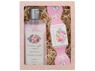 Kosmetická sada pro ženu Victorian Style – sprchový gel 200 ml a mýdlo 30 g