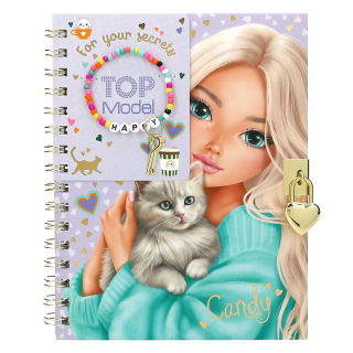 Top Model deník se zámkem a náramkem Happy Candy