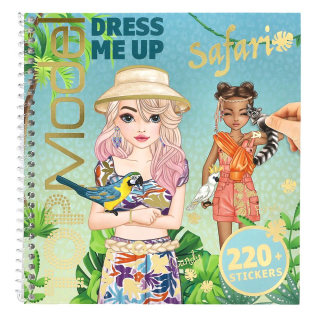 Top Model Kreativní sešit Dress me up Safari se samolepkami