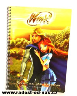 Sešit A4 čtverečkovaný 72 stránek Winx