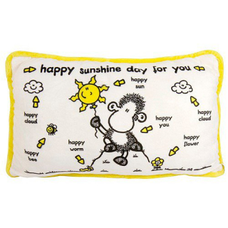 Sheepworld plyšový polštář Happy Sunshine 28 × 24 cm