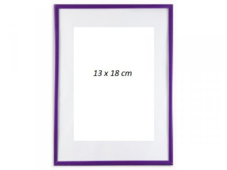 Plastový fotorámeček 13 × 18 cm – fialový