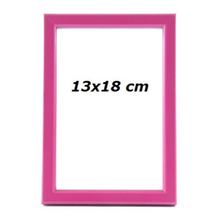 Plastový fotorámeček 13 × 18 cm – sytě růžový