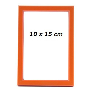 Plastový fotorámeček 10 × 15 cm – sytě oranžový