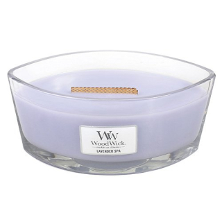 WoodWick vonná svíčka Lavender Spa (Levandulová lázeň), 453 g